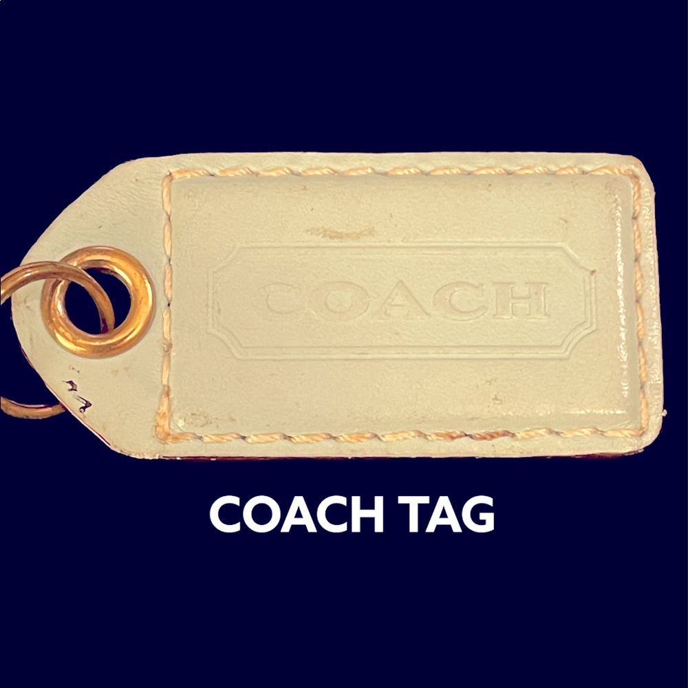 COACH Name Key Fab, Purse Tag - light blue